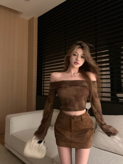 Off Shoulder & Skirt Set