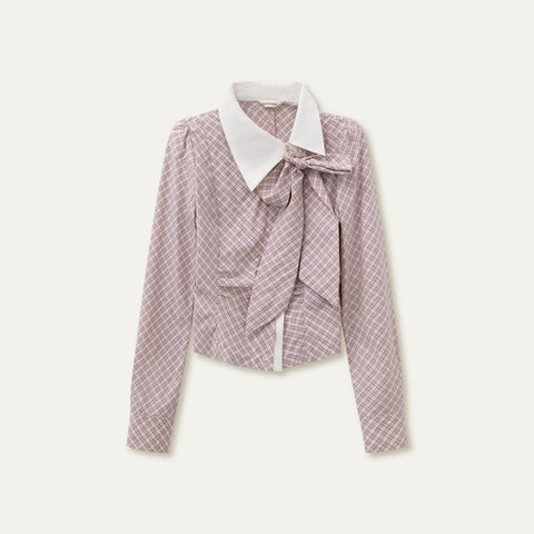 Asymmetry Ribbon Shirt - My Store