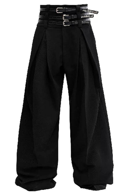 Pleated High-Waist Trousers - My Store