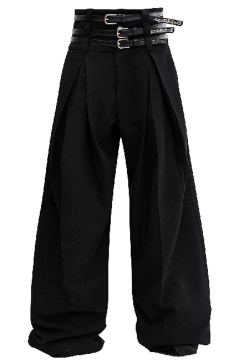 Pleated High-Waist Trousers - My Store