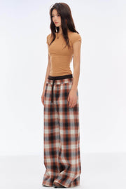 Plaid Wide Leg Pants - My Store