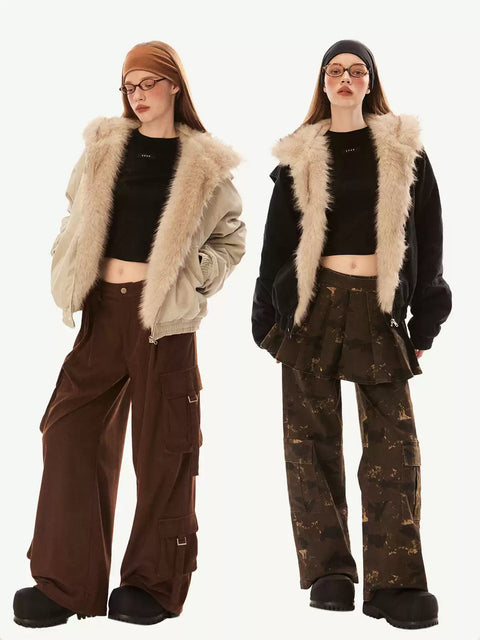 Faux Fur Fleece Jacket