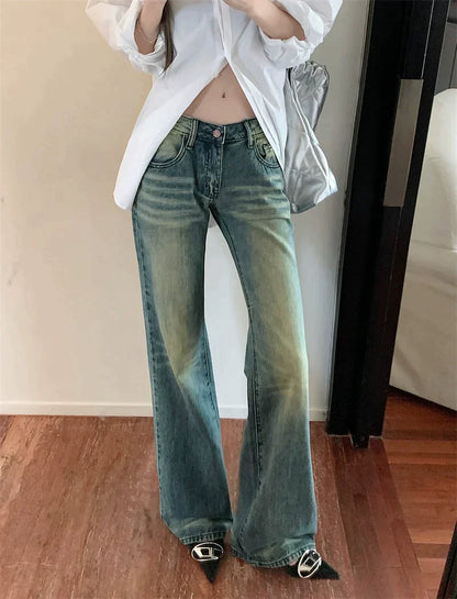 Fade Wash Low Rise Jeans