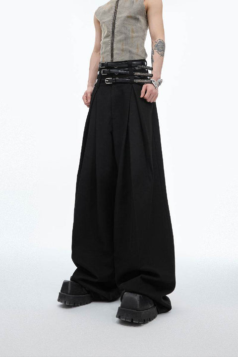 Pleated High-Waist Trousers - My Store