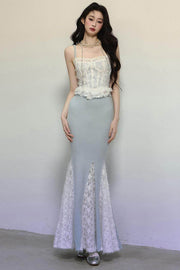 One-Shoulder Lace Mermaid Dress - My Store