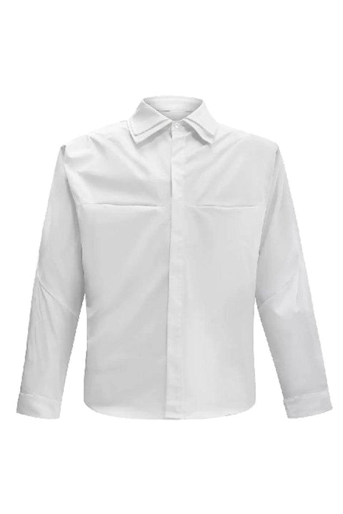 Layered Collar Deconstructed Shirt - My Store