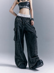 Black Fade Wash Pants