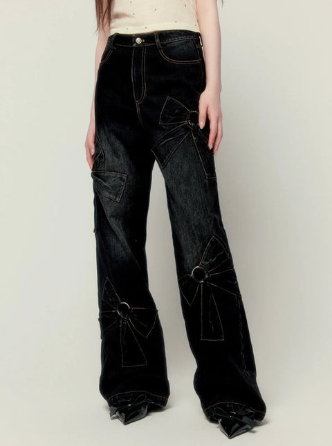 Wide-legged Straight High Waisted Pants