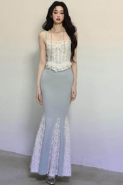 One-Shoulder Lace Mermaid Dress - My Store