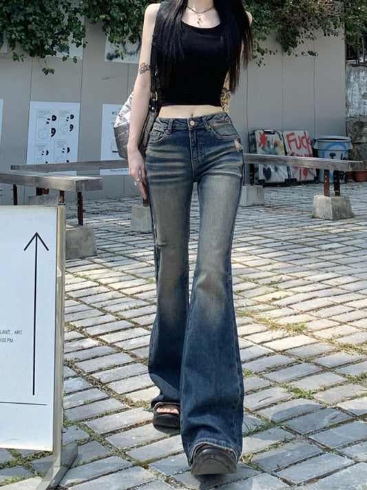 Fade Wash Flare Pants