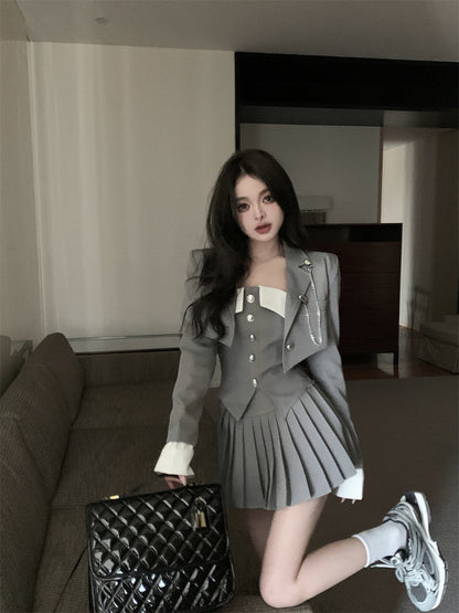 Tanya Top Skirt & Coat Set