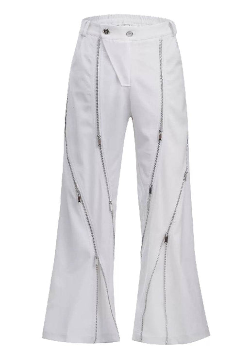 Deconstructed Zipper Flare Trousers - My Store