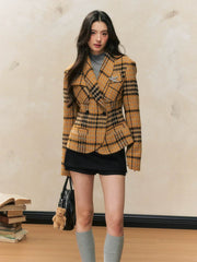 Yellow Plaid Jacket - My Store