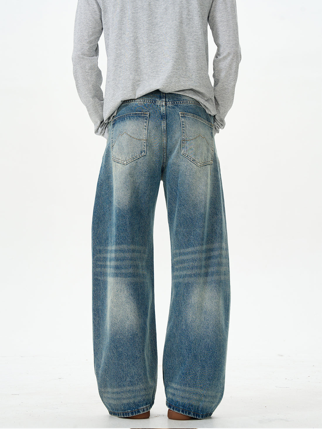 Medium Wash Wide Leg Skater Jeans