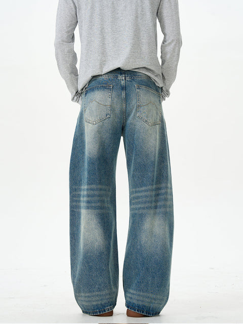 Medium Wash Wide Leg Skater Jeans