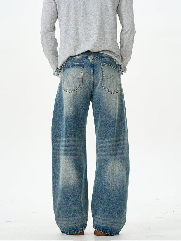 Medium Wash Wide Leg Skater Jeans