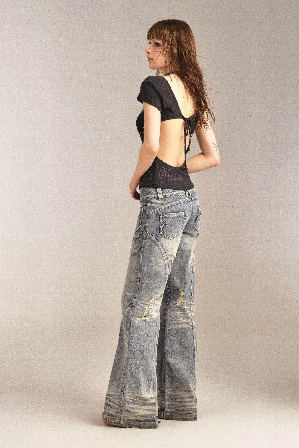 Asymmetrical Backless Top - My Store