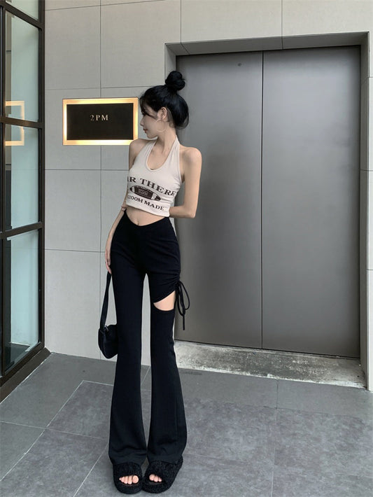 Cut Out V-Cut Pants
