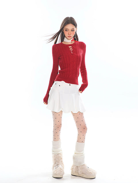 Cable Knit Sweater Top