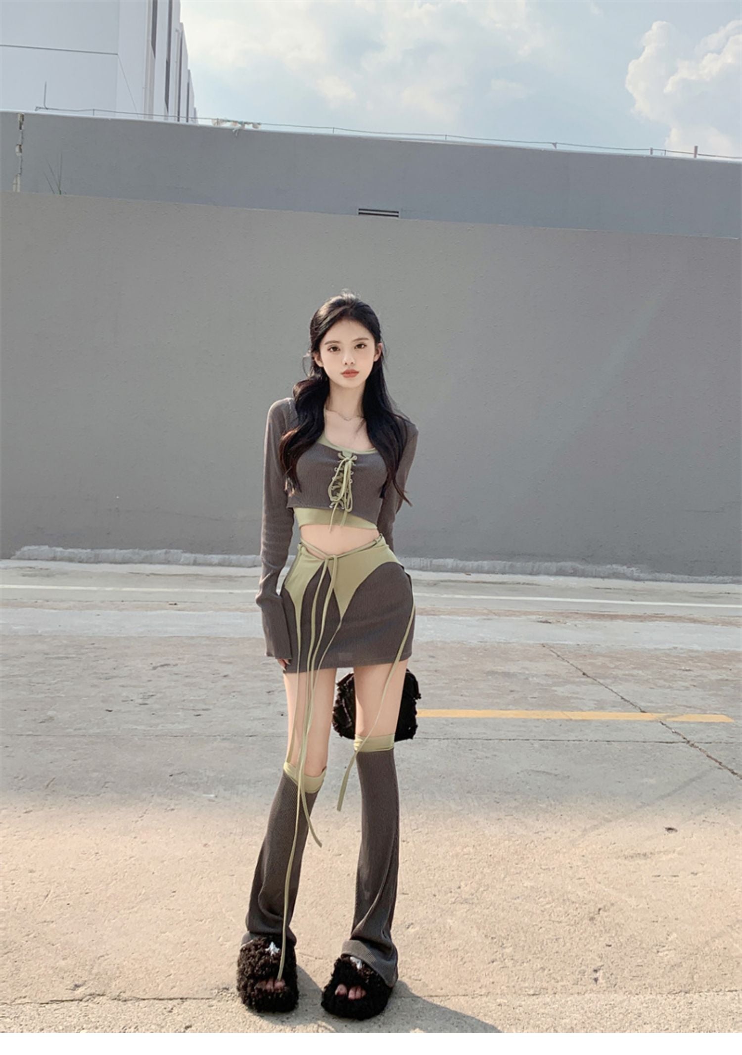 Bandage 3 Piece + Leg Warmers Set