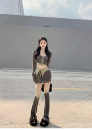 Bandage 3 Piece + Leg Warmers Set