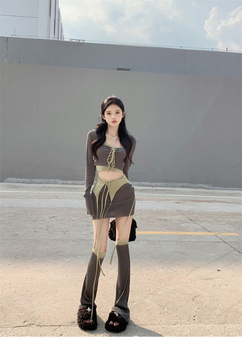 Bandage 3 Piece + Leg Warmers Set