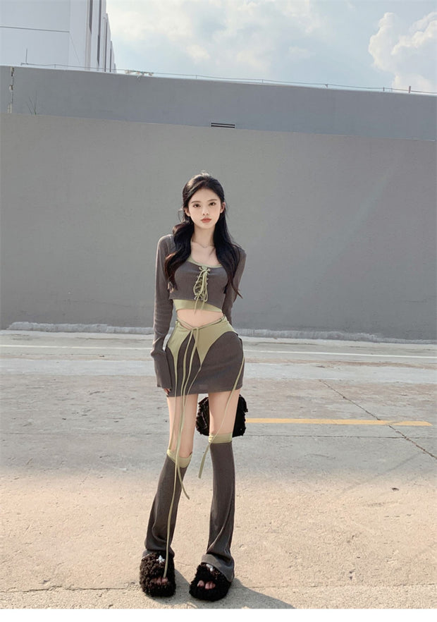 Bandage 3 Piece + Leg Warmers Set