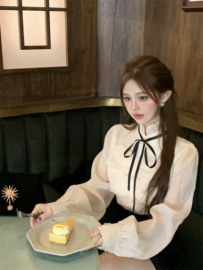 French High Neck Top
