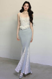 One-Shoulder Lace Mermaid Dress - My Store