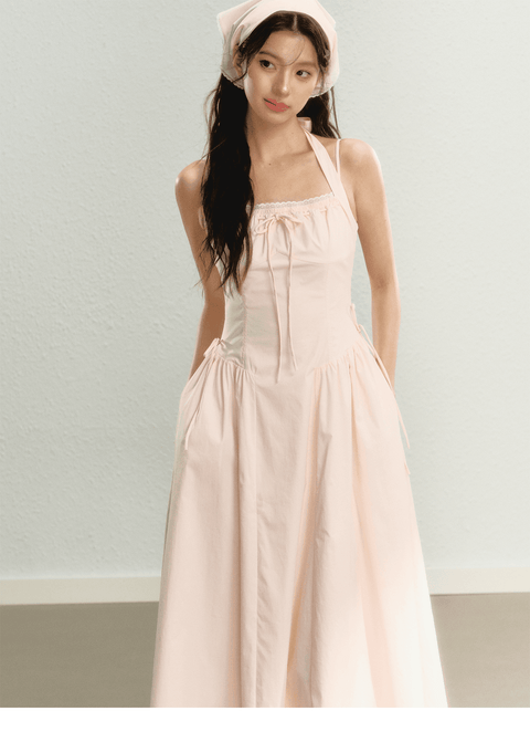 Pink Spaghetti Strap Dress - My Store