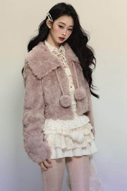 Loose Crop Fur Winter Coat - My Store