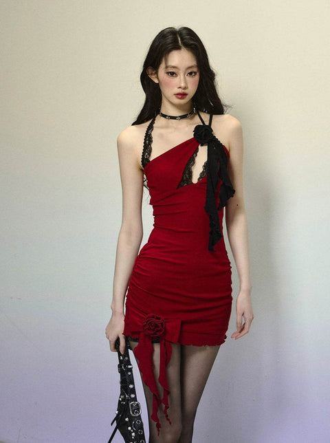 Red Laced Dress - My Store