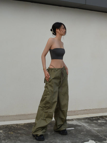 Retro Belt Cargo Pants