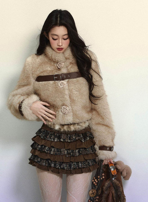 Cropped Fur Jacket - My Store