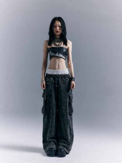 Black Fade Wash Pants