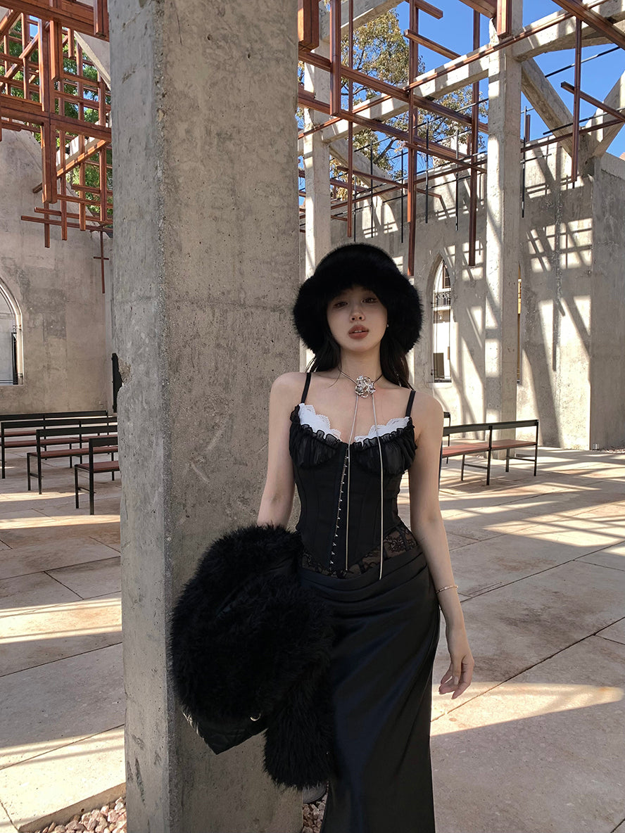 Black Corset & Skirt Set (2 PC)