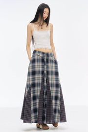 Retro Chic Spring Plaid Skirt - My Store