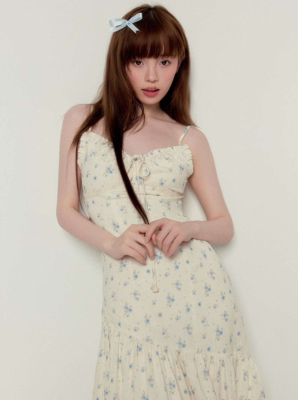 花柄レトロドレス