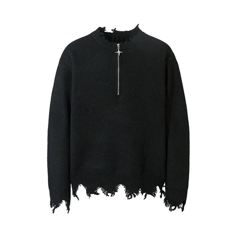 Oversize Damage Knit Sweater