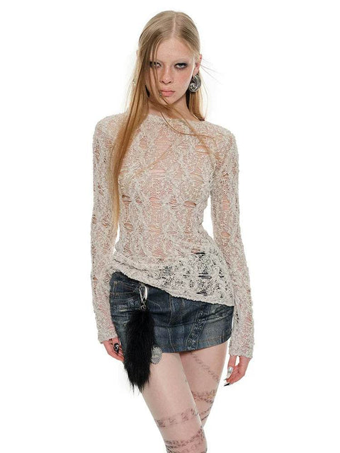 Sheer Knit Top - My Store