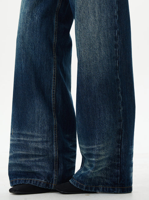 Classic Wide Leg Dark Wash Jeans