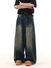 Wash Wide Leg Denim Jeans