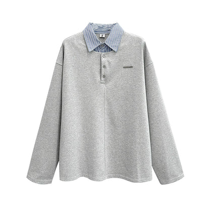 フェイクレイヤードロングスリーブTシャツ