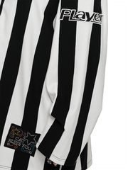 1Jinn Studio Black & White Striped Polo Shirt - My Store