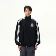 Three-Stripe Oversize Zipper Jacket