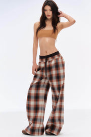 Plaid Wide Leg Pants - My Store