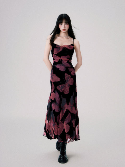 Velvet Halter Dress