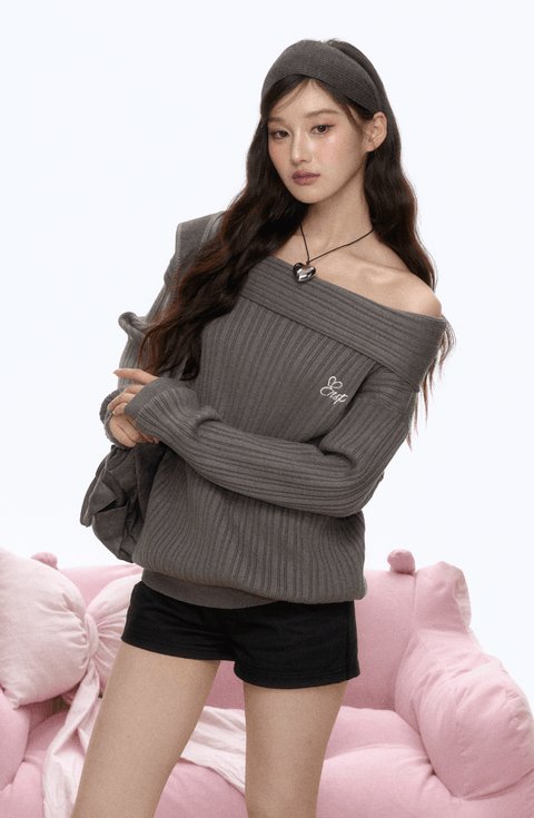 11Sleep Off Shoulder Sweater - My Store