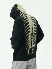 Oversize Embroidery Knit Hoodie