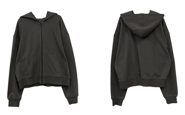 Oversize Short Zipper Hoodie